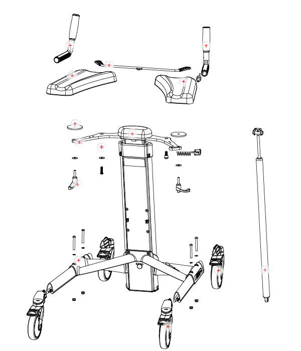 Exploded view with spare parts TOPRO Troja Classic